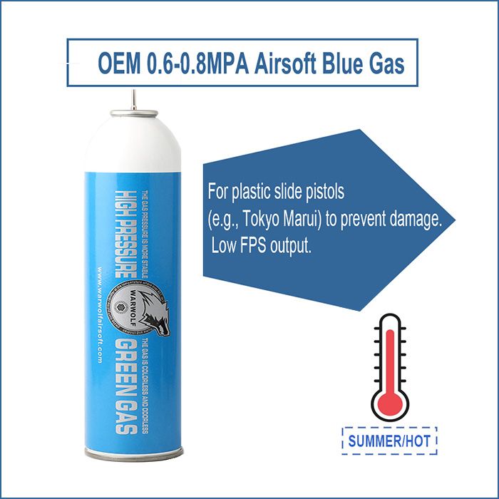 0.6–0.8 MPa Airsoft Blue Gas