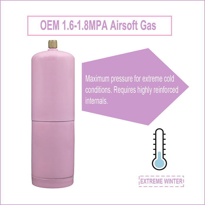 1.6–1.8 MPa Airsoft High-Power Gas