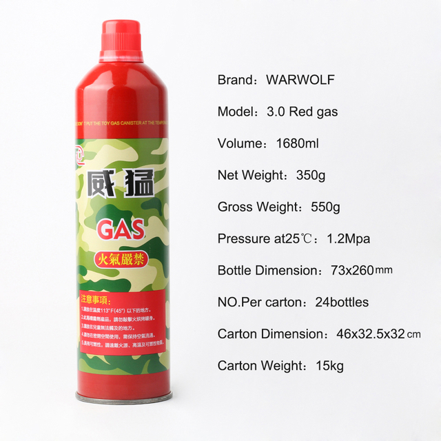 High Performance-grade Propellant 1.2MPa Airsoft Green Gas 12KG